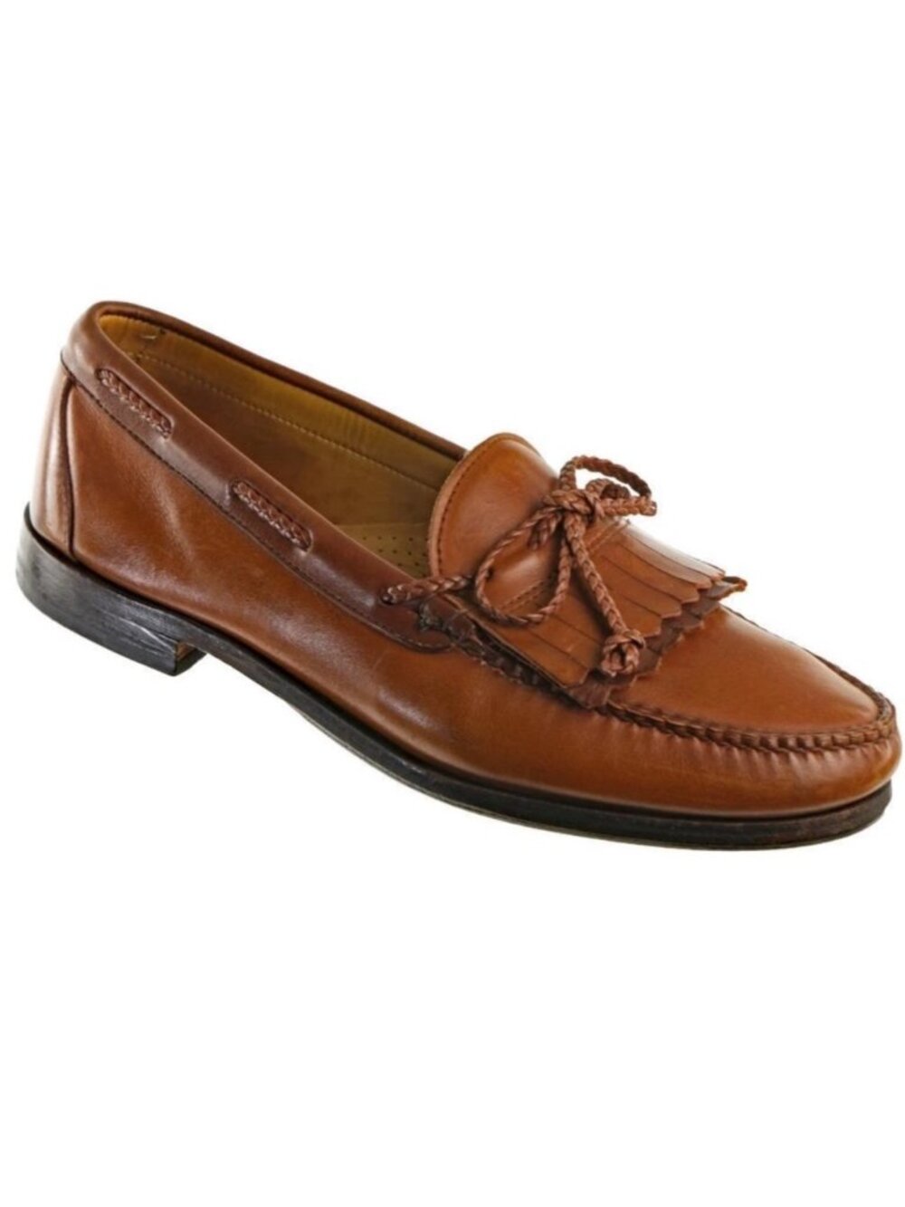 Allen Edmonds Woodstock Leather Kiltie Loafers Mens 11.5A Brown Made In USA